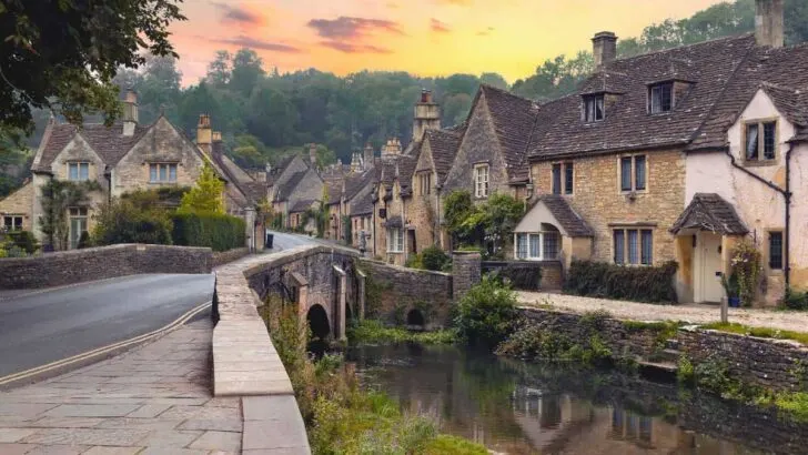 Castle Combe at sunset