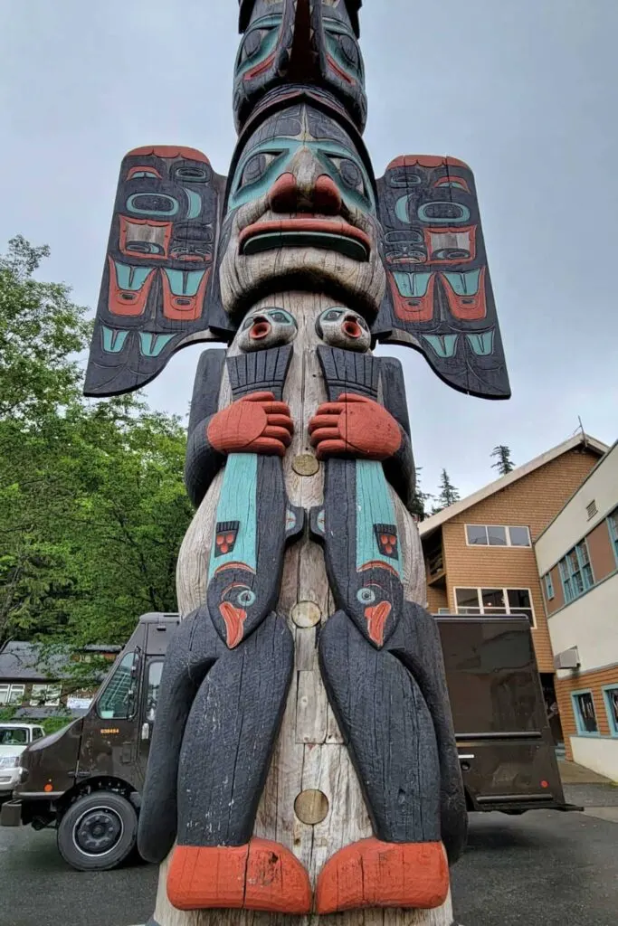 Chief Johnson Totem Pole in Ketchikan, Alaska