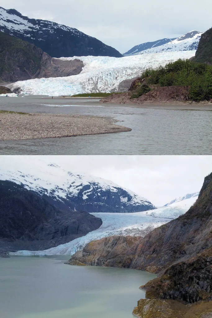 Mendenhall Glacier retreat: 2014 Vs. 2022