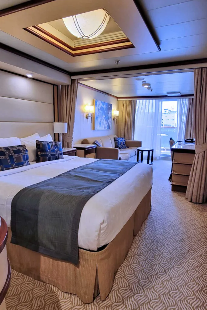 Princess mini-suites have a luxury bed