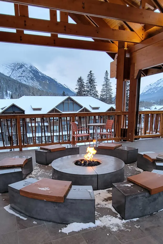 Moose Hotel rooftop fire pit