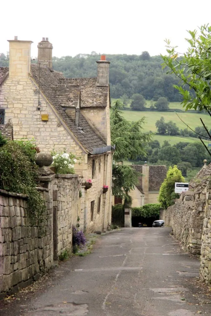 Side street with limestone houses in Painswick