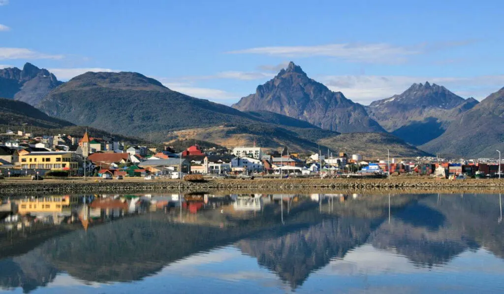 View of Ushuaia, Chile, from the water