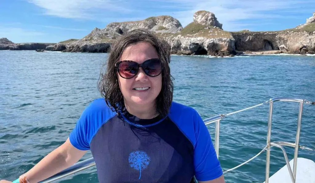 Wearing a Rashguard shirt on the Marietas Islands tour