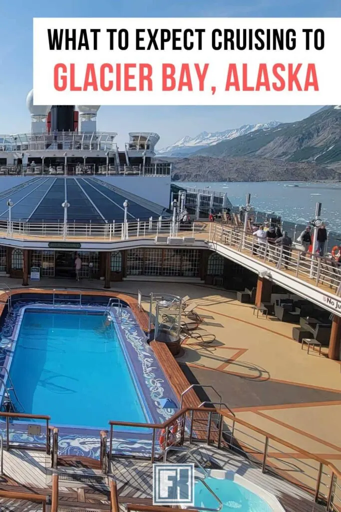 A cruise ship in Glacier Bay, Alaska
