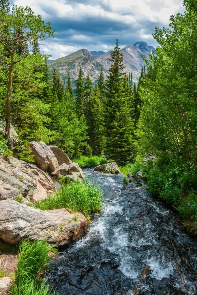 Glacial creek on the Flattop Mountain trail in Anchorage