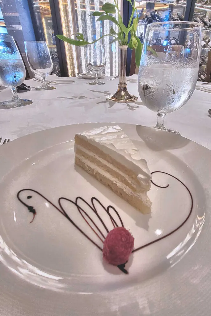 Gluten-free cake on the Discovery Princess