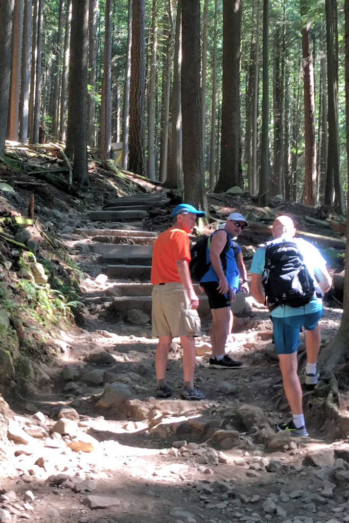 Hikers starting the trail