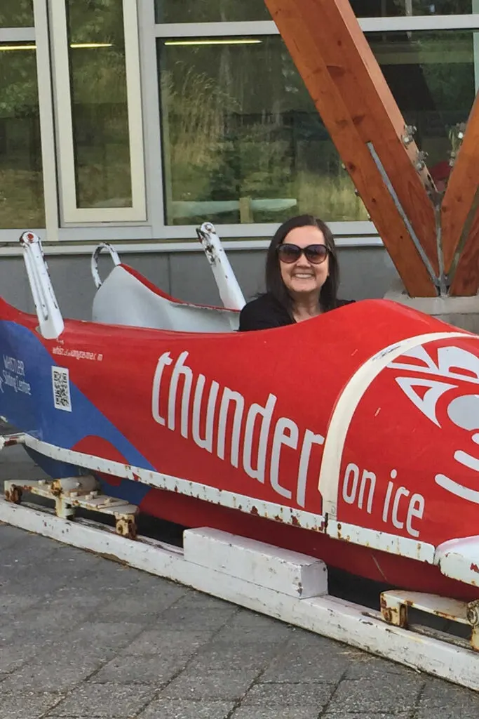 Trying out a Whistler bobsleigh