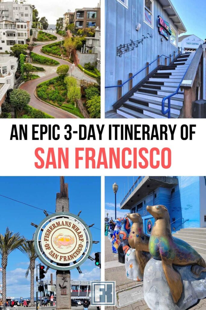 Lombard St., piano stairs, Fisherman's Wharf, and Aquarium of the Bay, places to see in San Francisco