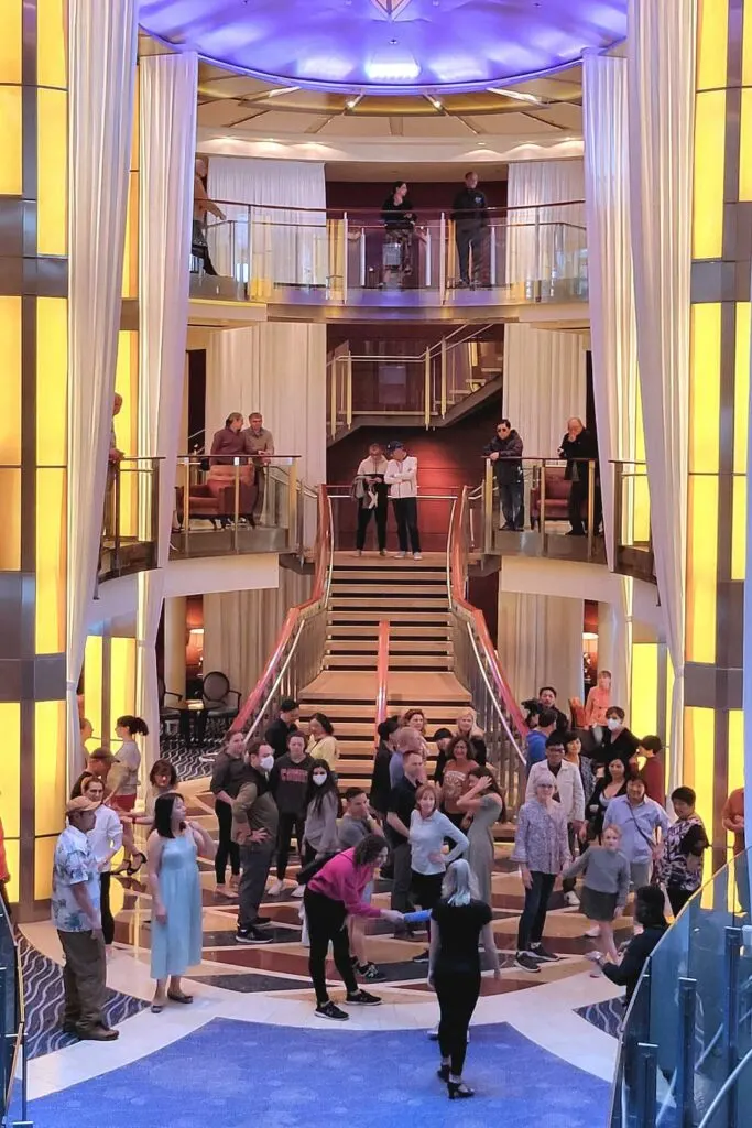 Dance class in the atrium