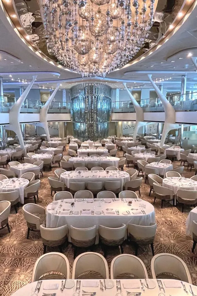 The Grand Epernay Restaurant, main dining area on the Solstice