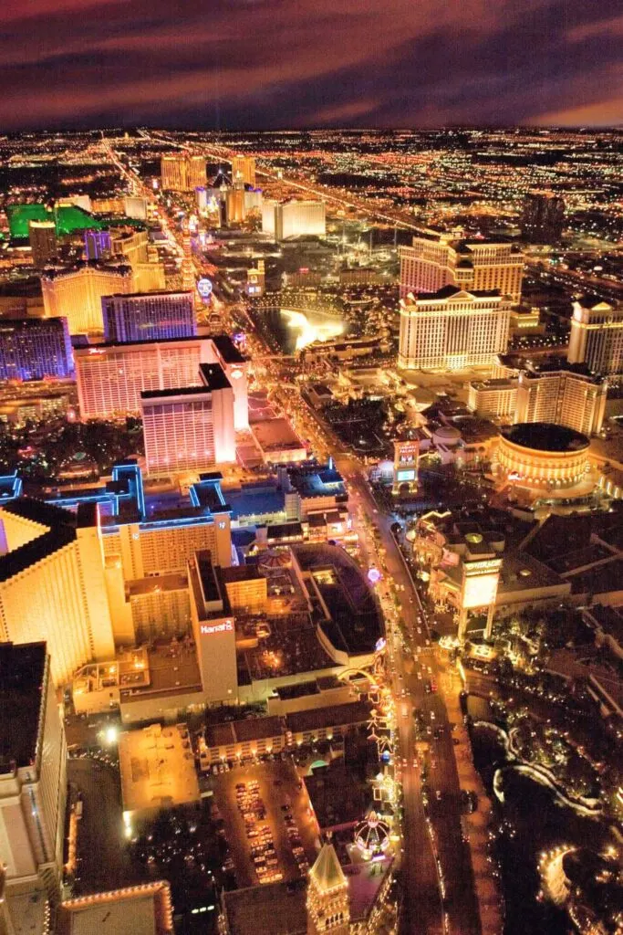Helicopter ride over the Las Vegas Strip