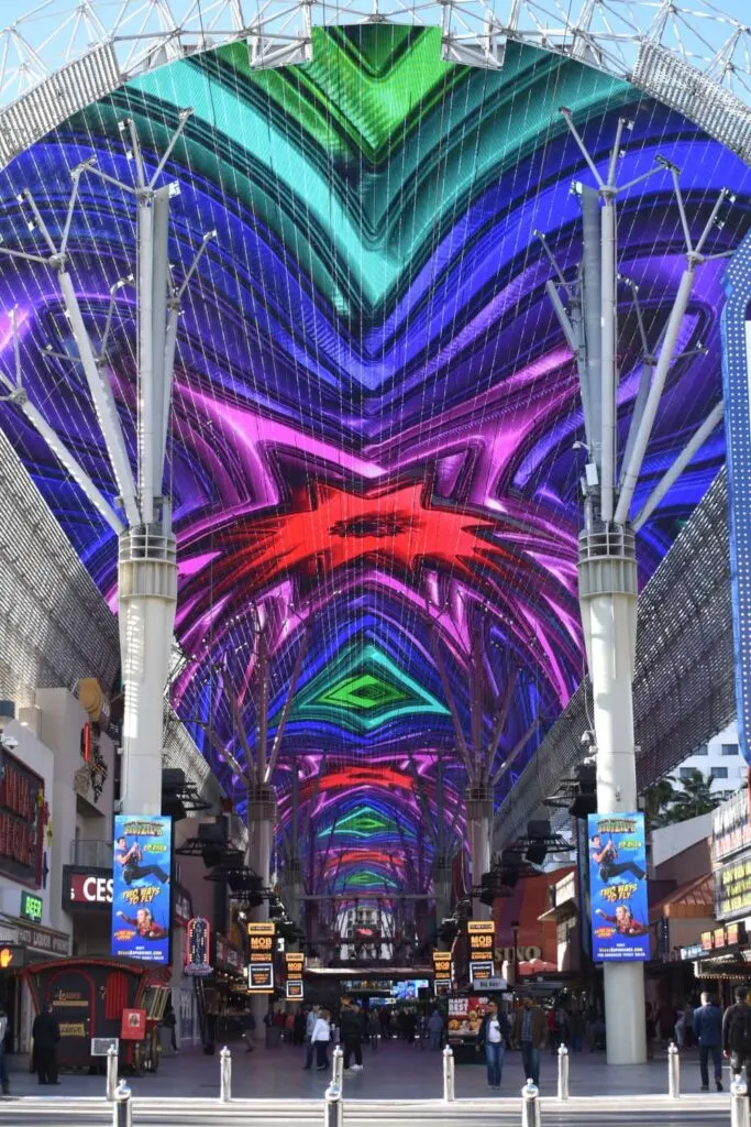 Light display on Fremont Street