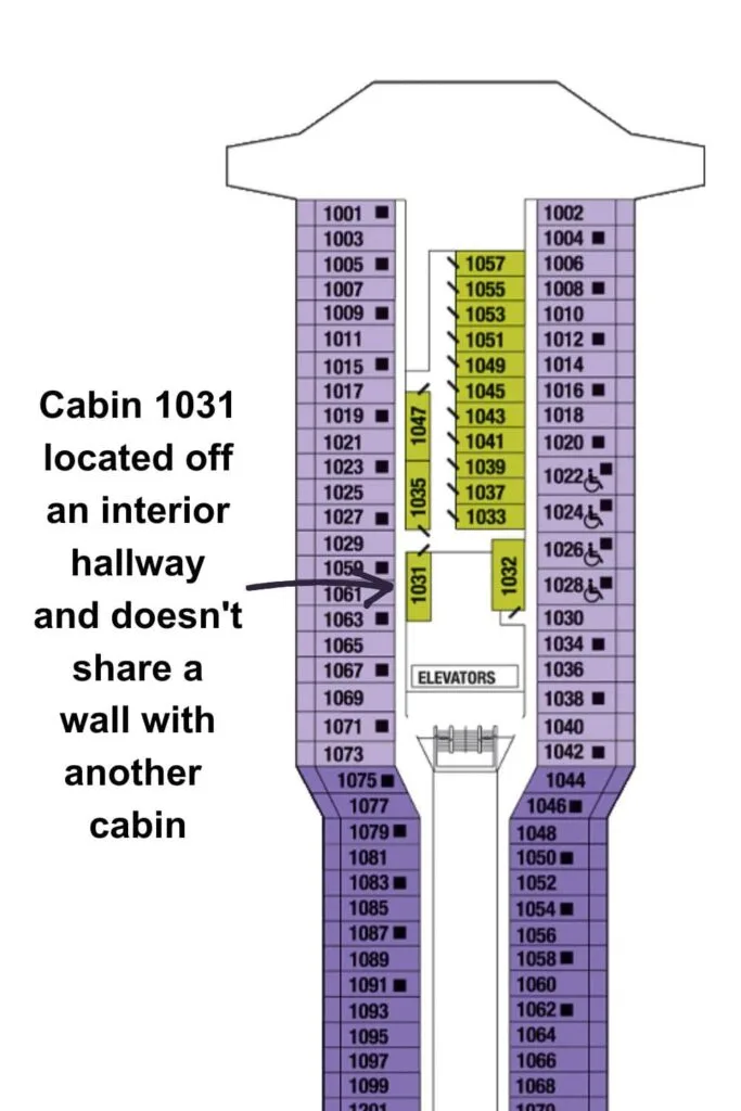 My inside cruise cabin on deck 10 - Sky deck