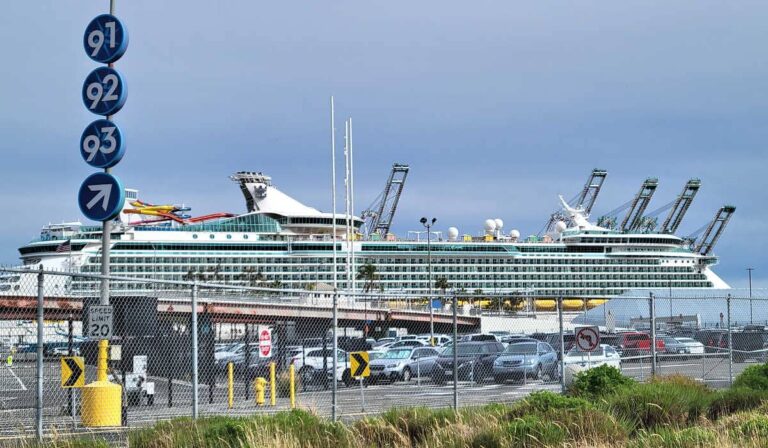 Navigator of the Seas docked at San Pedro cruise port, Los Angeles