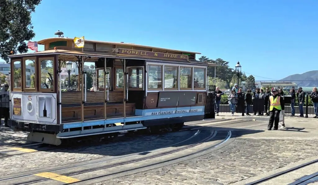 Powell and Hyde cable car turnabout