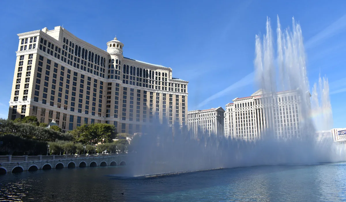 The Bellagio fountainsin Las Vegas