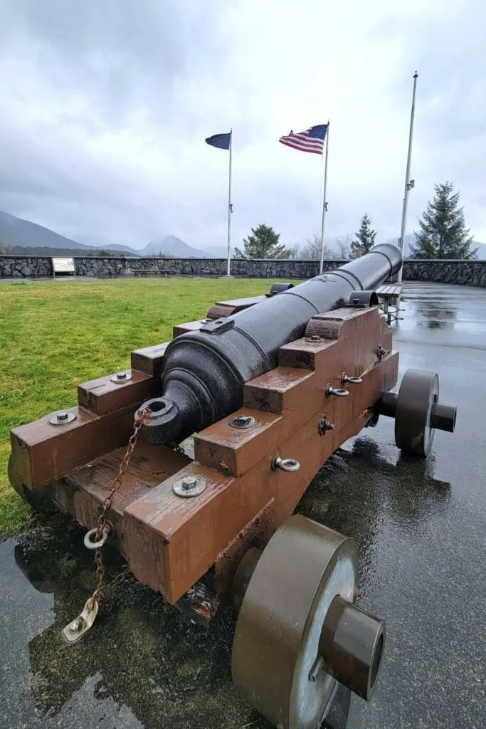 A cannon at Castle Hill in Sitka