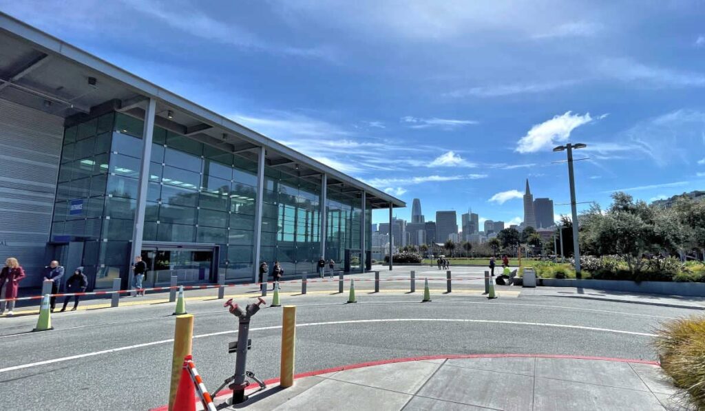 New two-story building at Pier 27 at the San Francisco cruise port