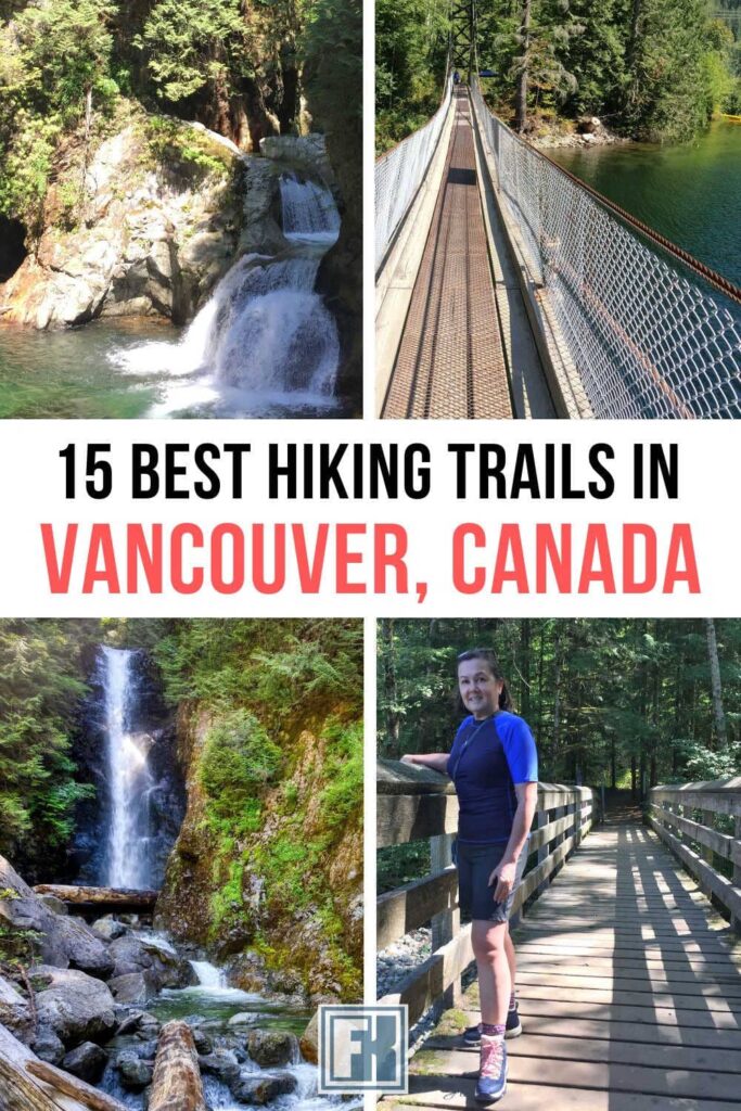 Views of four different hiking rails around Vancouver