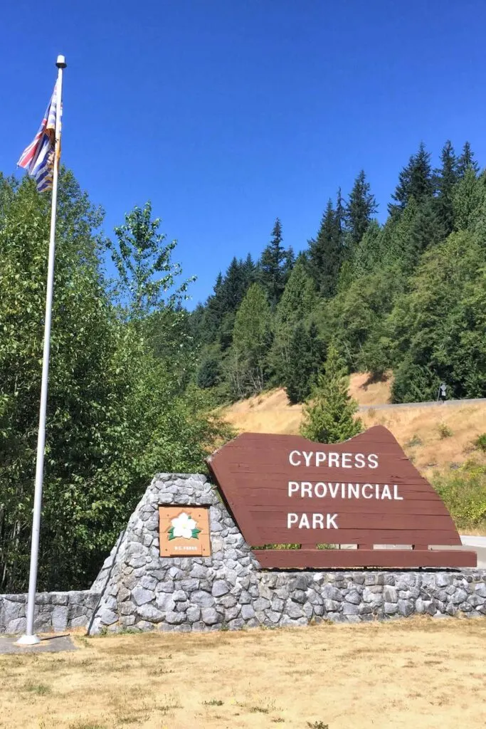 Cypress Provincial Park entrance