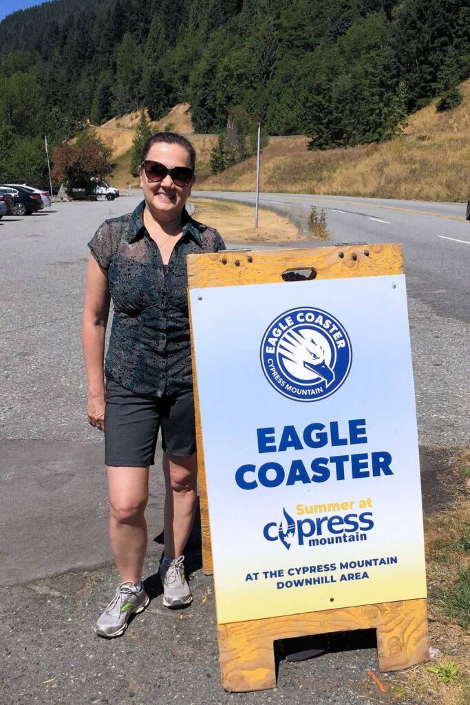 Signage to the Eagle Coaster
