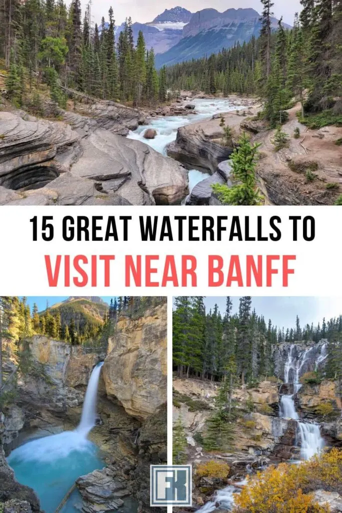 Three waterfalls in and near Banff