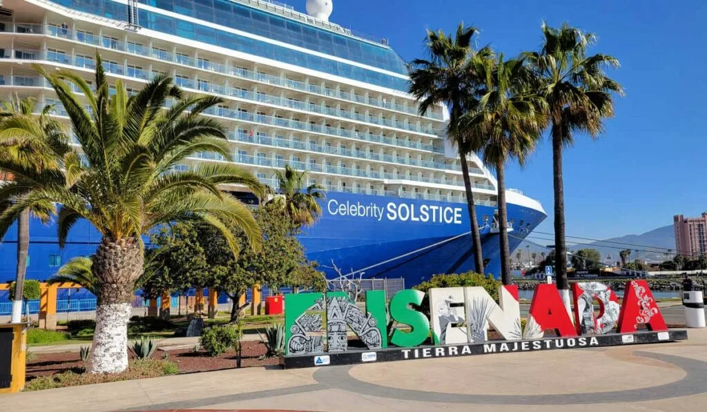 Celebrity Solstice docked in Ensenada cruise port