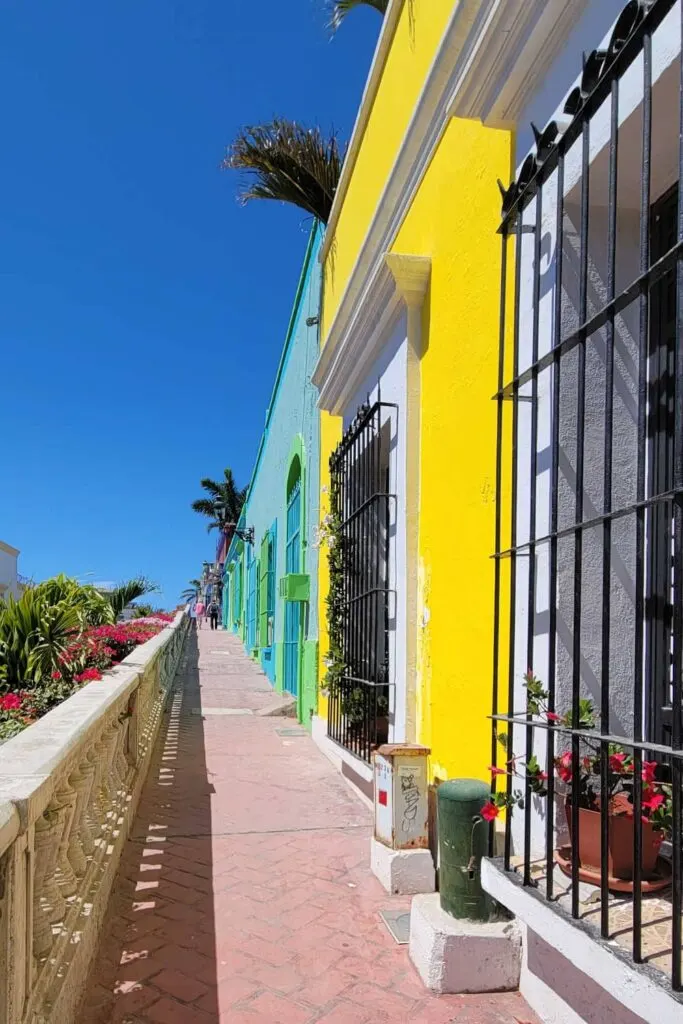 Colorful homes on Calle Ángel Flores
