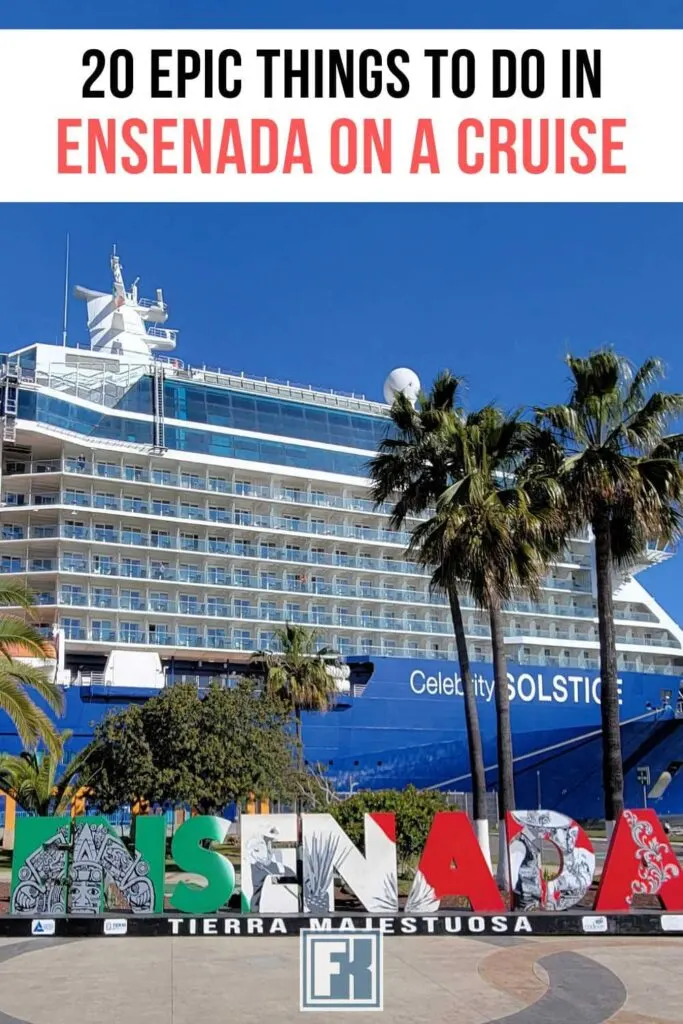 The Celebrity Solstice cruise ship docked in Ensenada, Mexico