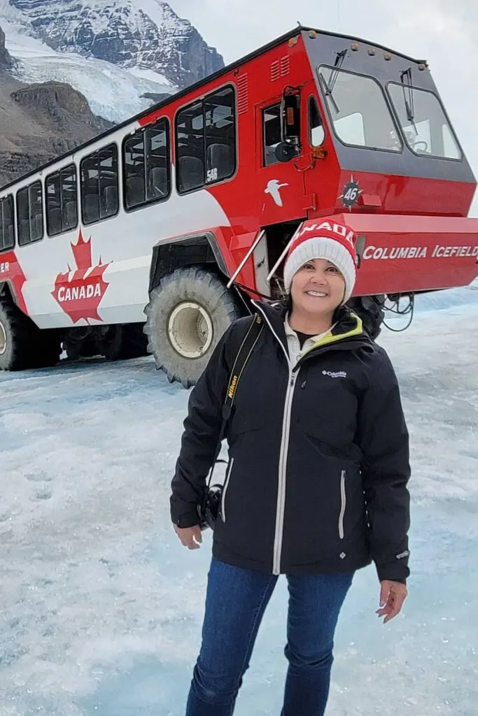 Walking on Athabasca Glacier on the Ice Explorer Tour