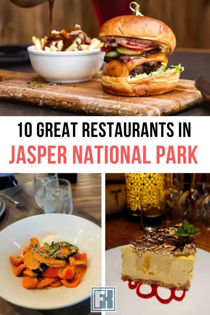 A burger, cheesecake and curry from the best restaurants in Jasper, Alberta