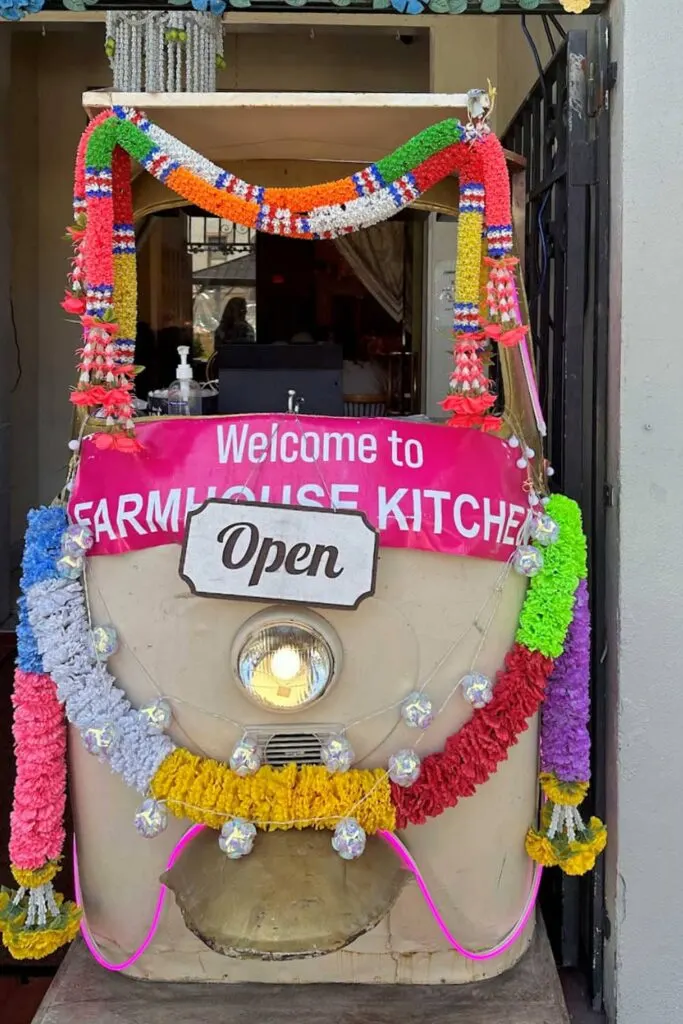Entrance to the Farmhouse Kitchen Thai Cuisine restaurant