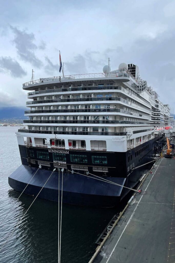 Holland America Koningsdam docked in Vancouver