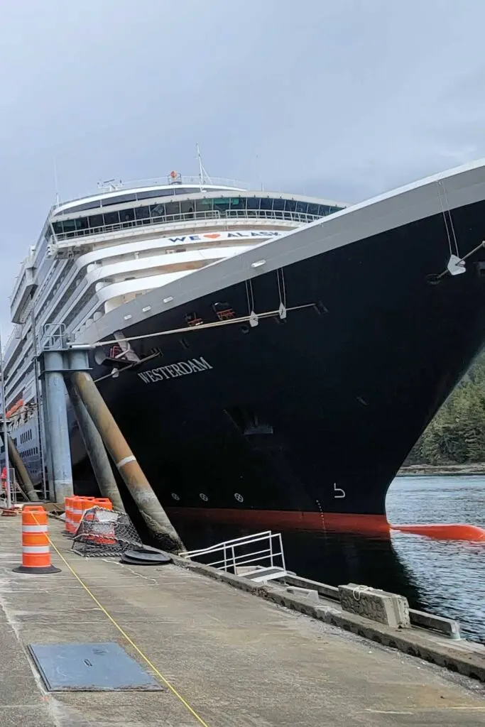 Holland America Westerdam docked in Sitka