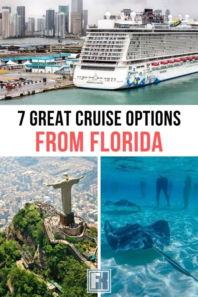 A cruise ship docked in Florida, Christ the Redeemer and a stingray tour