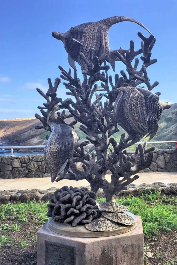 Fish sculpture at Hanauma Bay