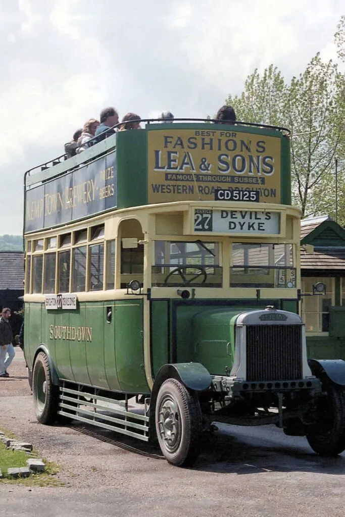 Old double decker bus at Amberley Museum