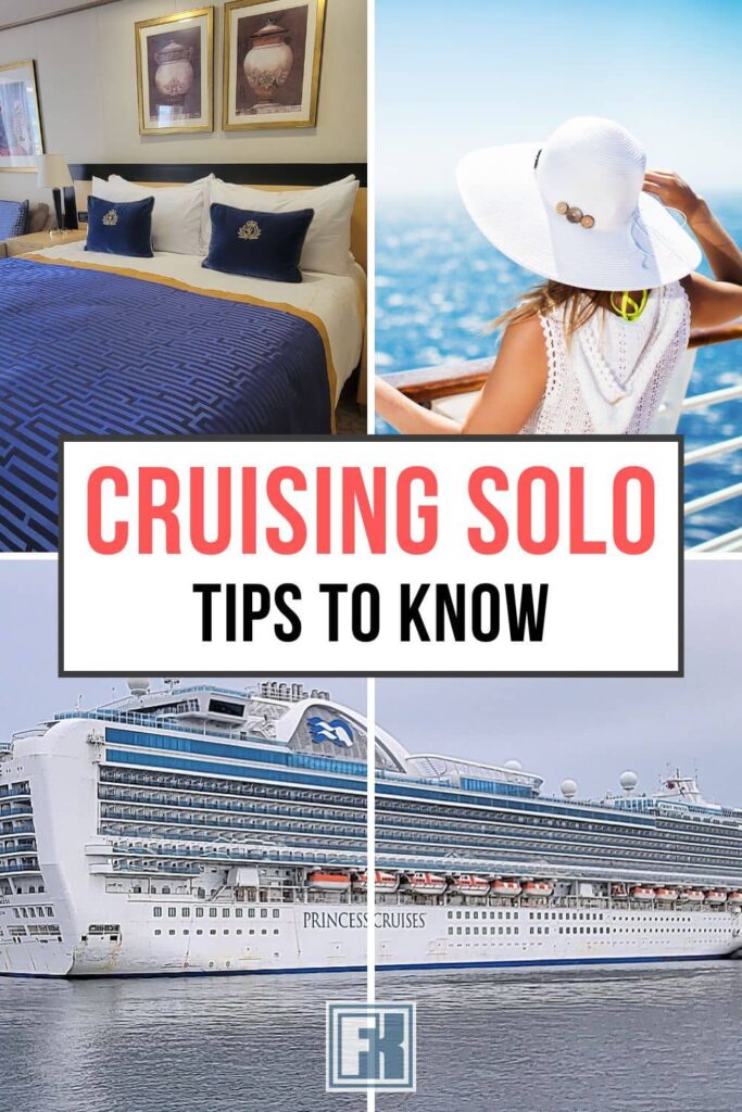 A solo cruise guest, a cruise cabin and a Princess cruise ship