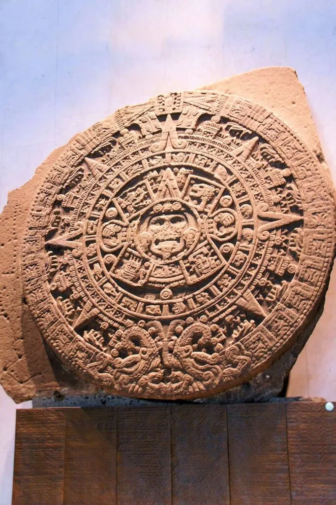Aztec Sun Stone from Tenochtitlan