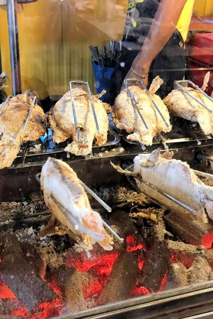 salted grilled fish