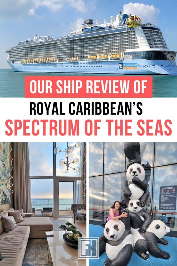 Royal Caribbean Spectrum of the Seas cruise ship, giant panda mascots and Grand Loft Suite