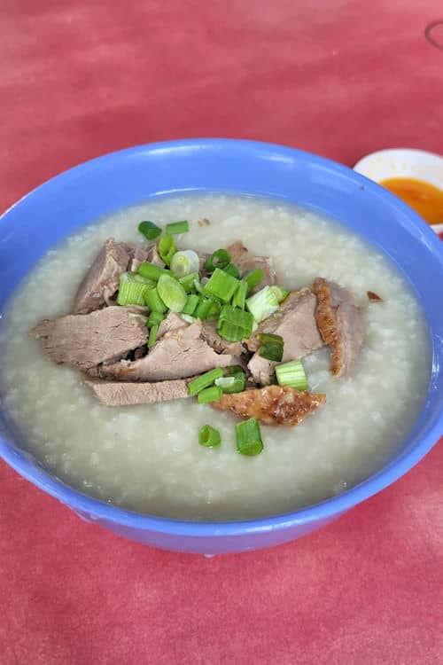 Teochew Porridge with pork