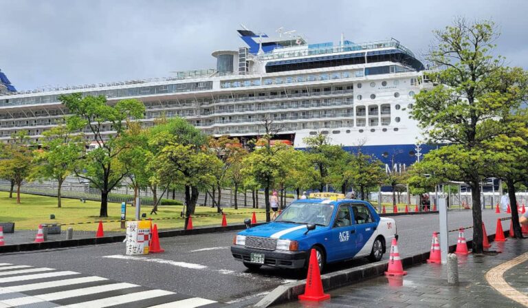 Celebrity Millennium docked at the Nagasaki cruise port