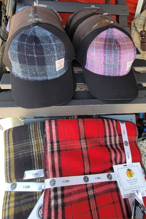 Tartan hats and blankets