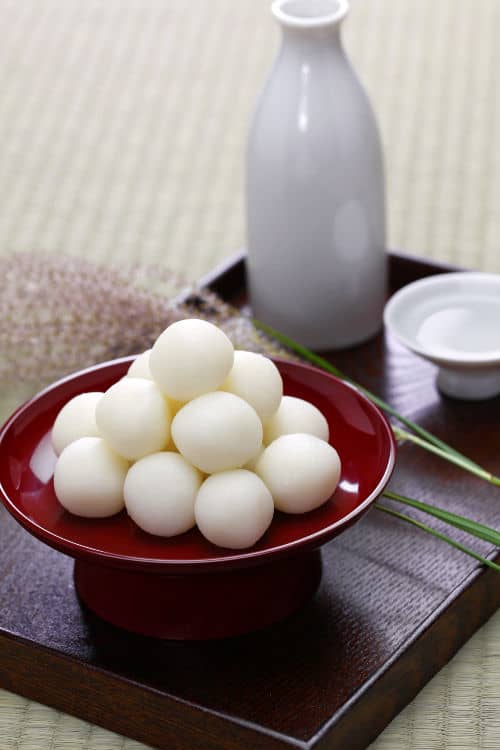 Tsukimi Dango or rice dumplings