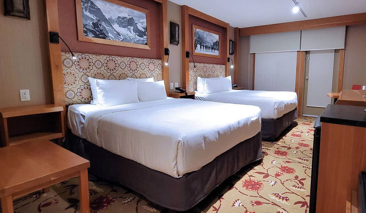 Our hotel room at Banff Ptarmigan Inn