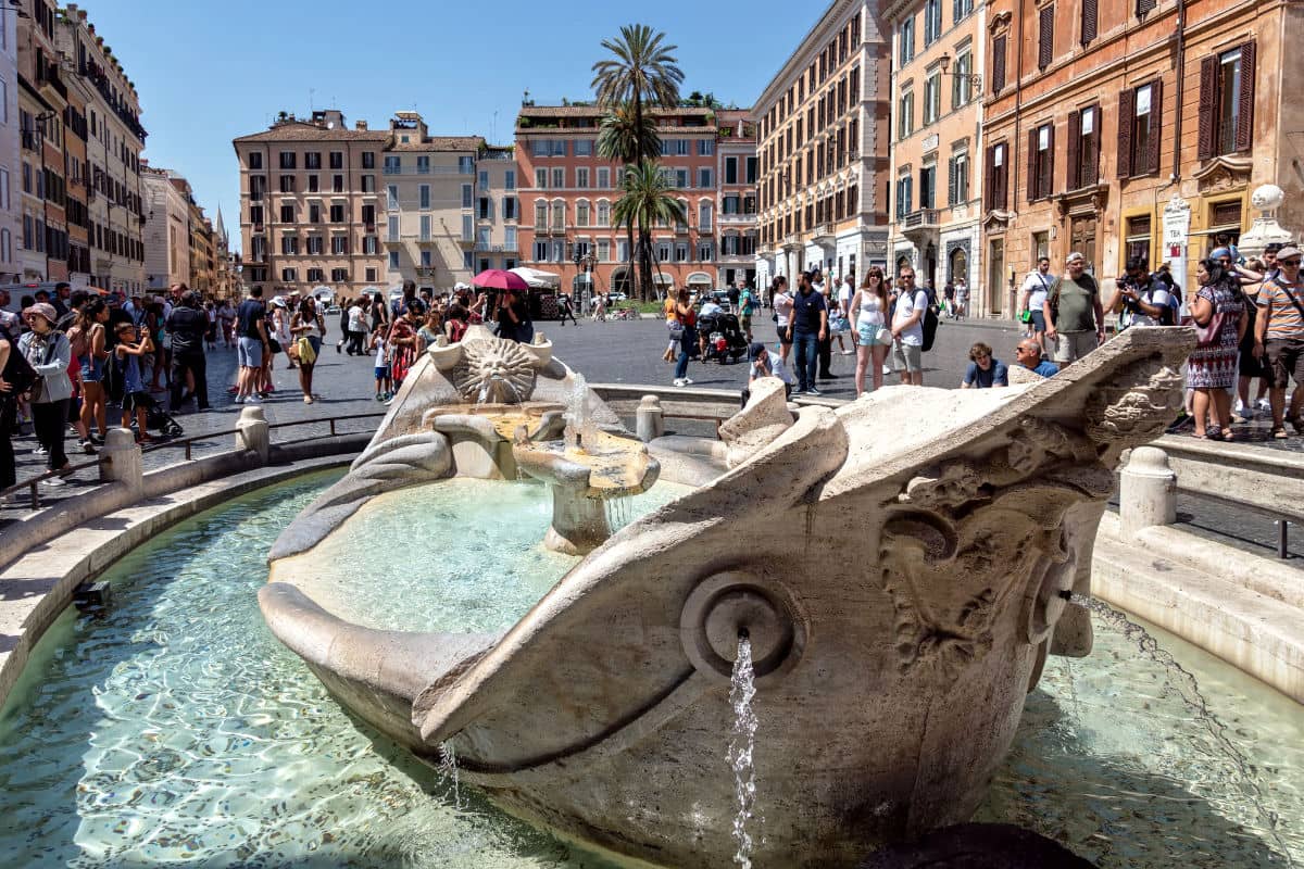 Boat-shaped Barcaccia Fountain