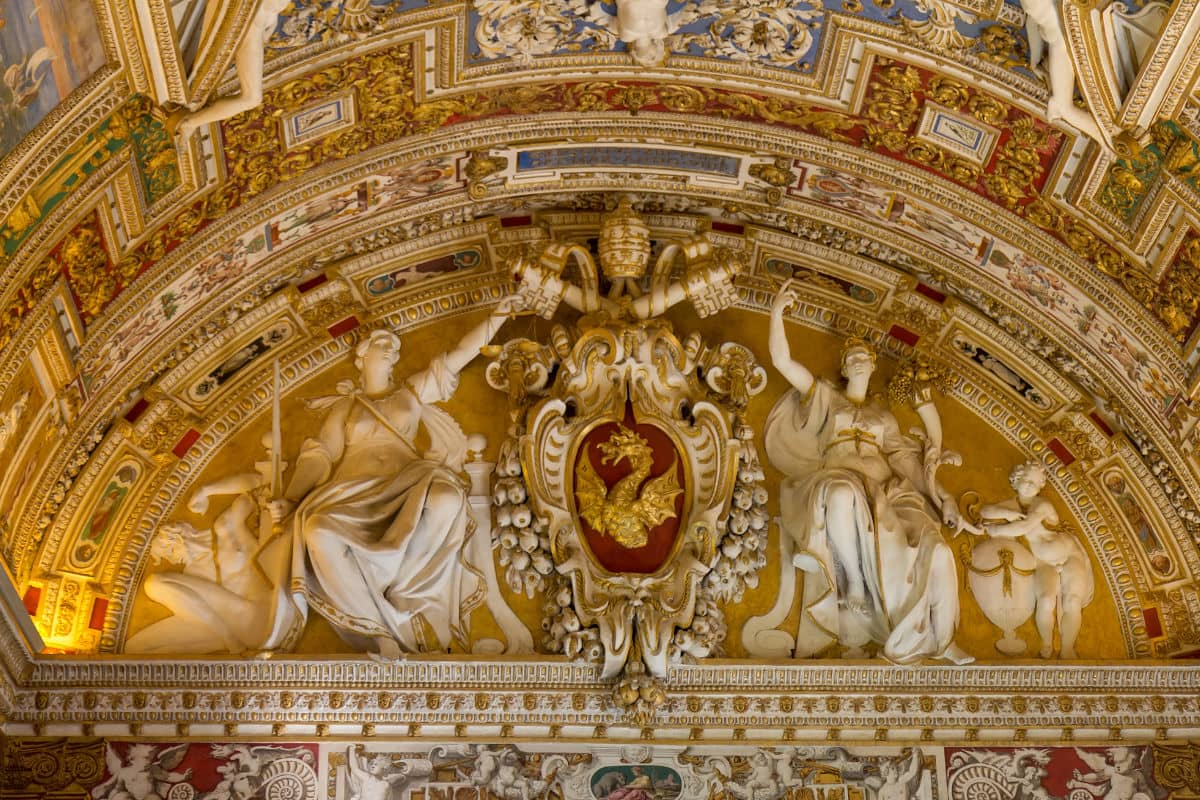 ceiling in the Vatican Museums